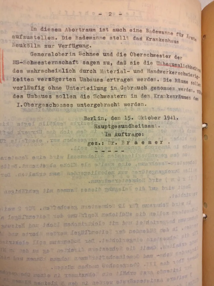 Aktenvermerk Okt 1941