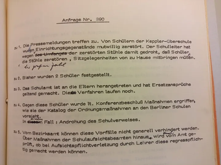 Antwort Bezirksamt