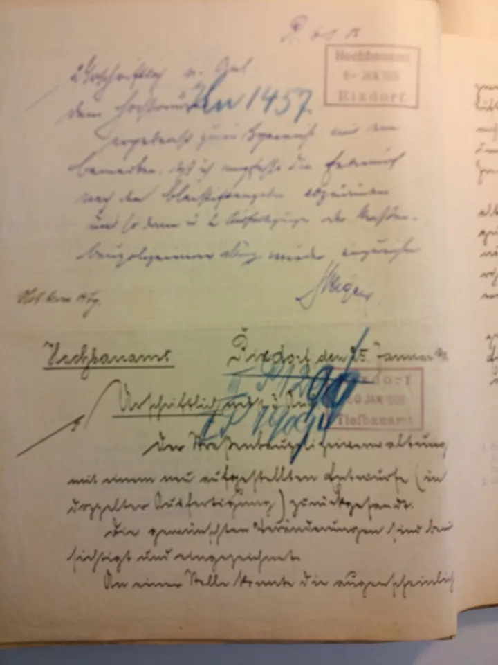 Handschriftliche Vermerke