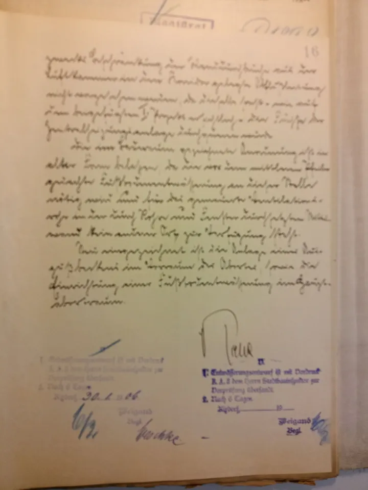 Handschriftlicher Vermerk